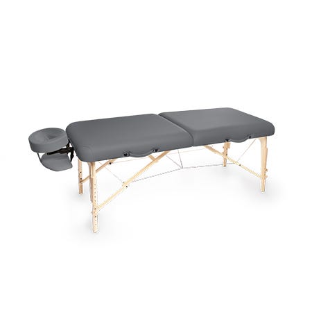 Mobile Massageliege Buchenholz dark grey